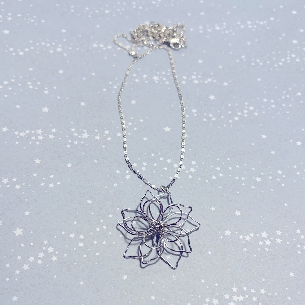 Maurices Silver Floral Necklace